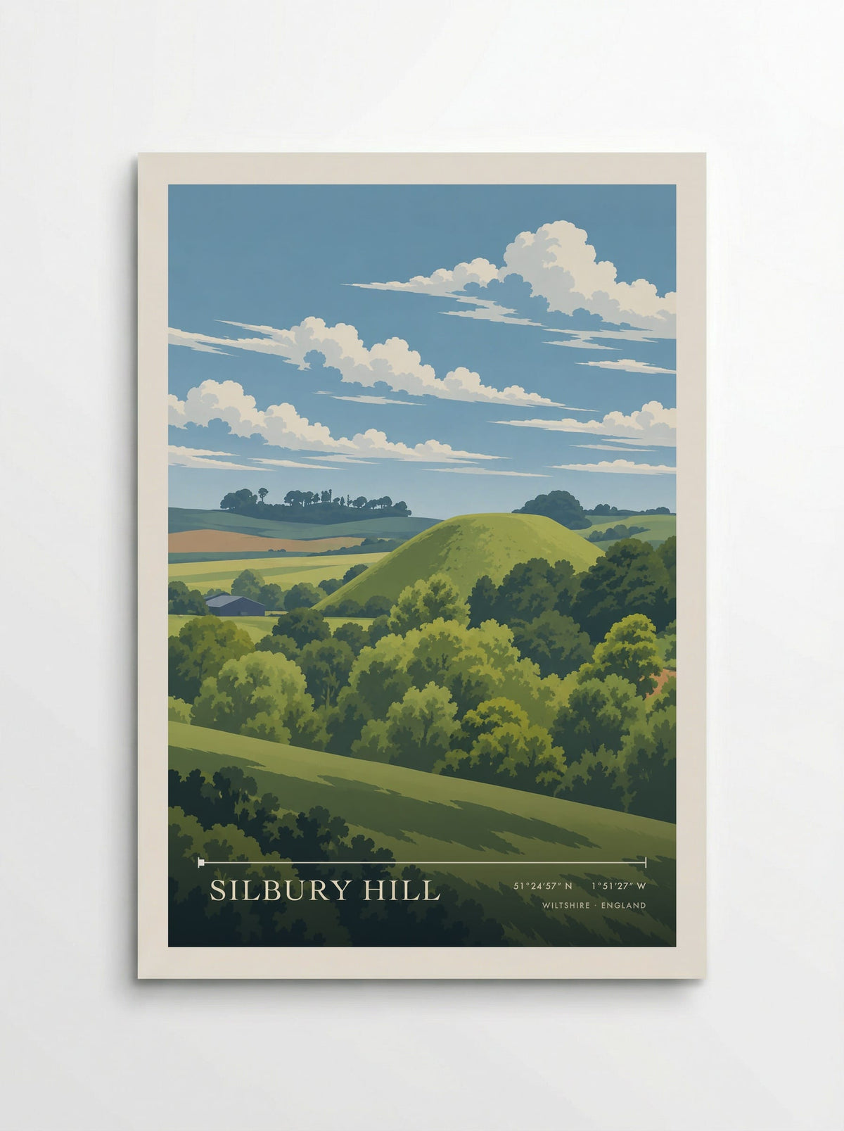 Silbury Hill, Wiltshire | Travel Poster - Poster
