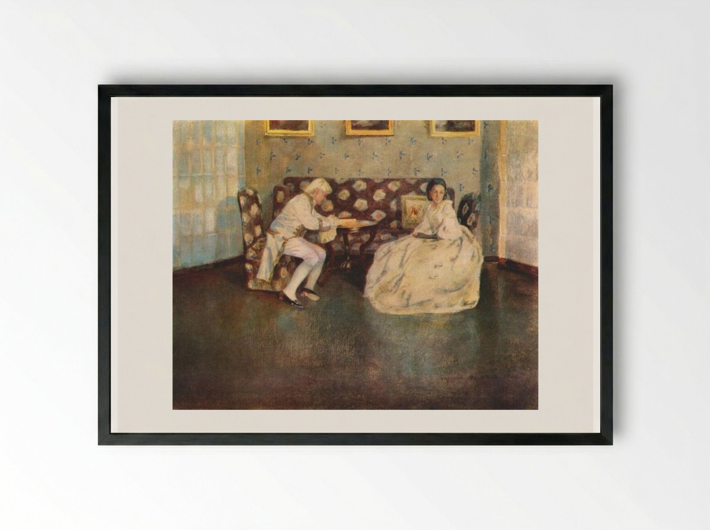 Silence (Indoors) - Victor Borisov-Musatov - Framed Print Black