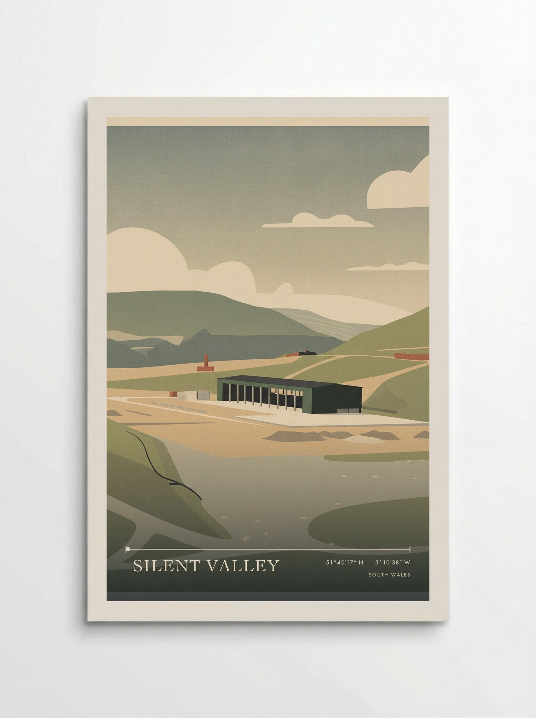 Silent Valley South Wales Travel Poster - Poster