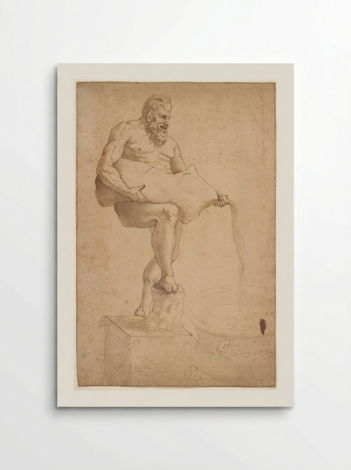 Silenus Pouring Out Wine - Girolamo da Carpi - Poster