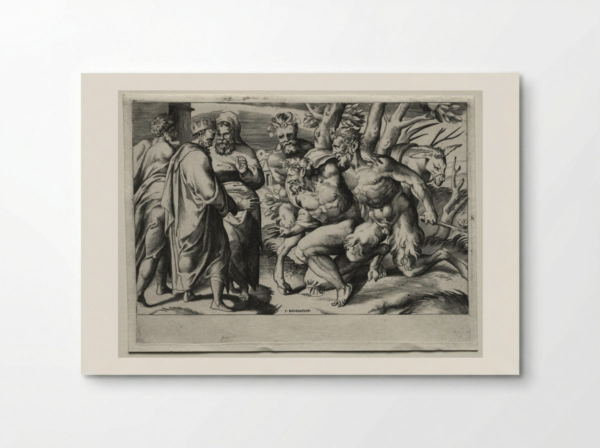 Silenus and King Midas - Giulio Bonasone - Poster