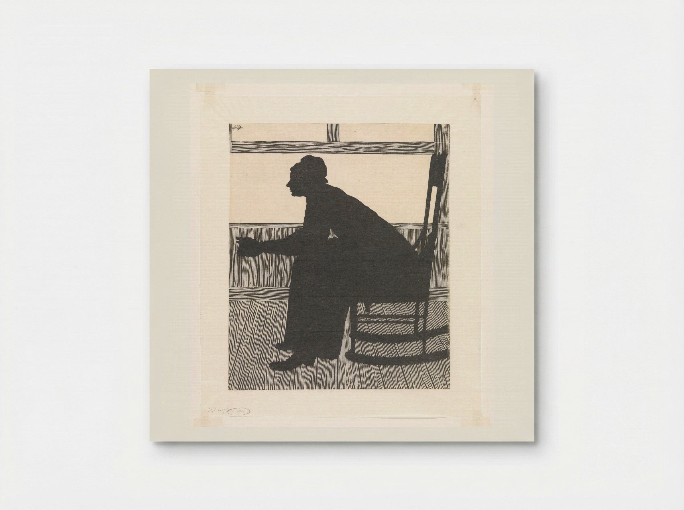 Silhouet (Vrouw in schommelstoel) - Samuel Jessurun de Mesquita - Poster