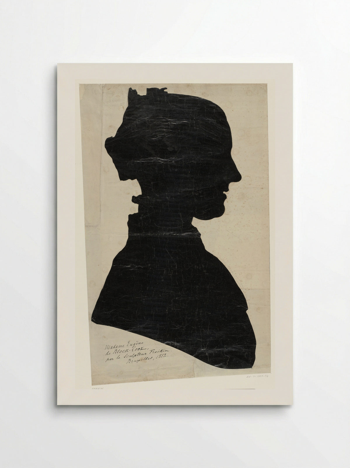 Silhouet van Madame Eugène de Block-Looz - Charles Auguste Fraikin - Poster