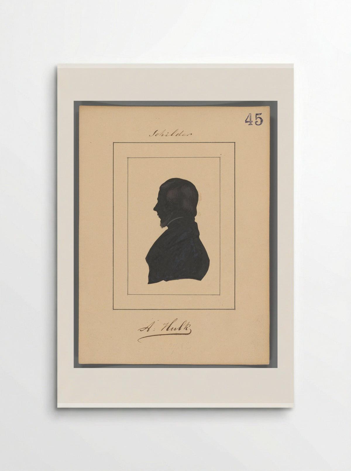 Silhouetportret van Abraham Hulk - Elisabeth Alida Haanen - Poster