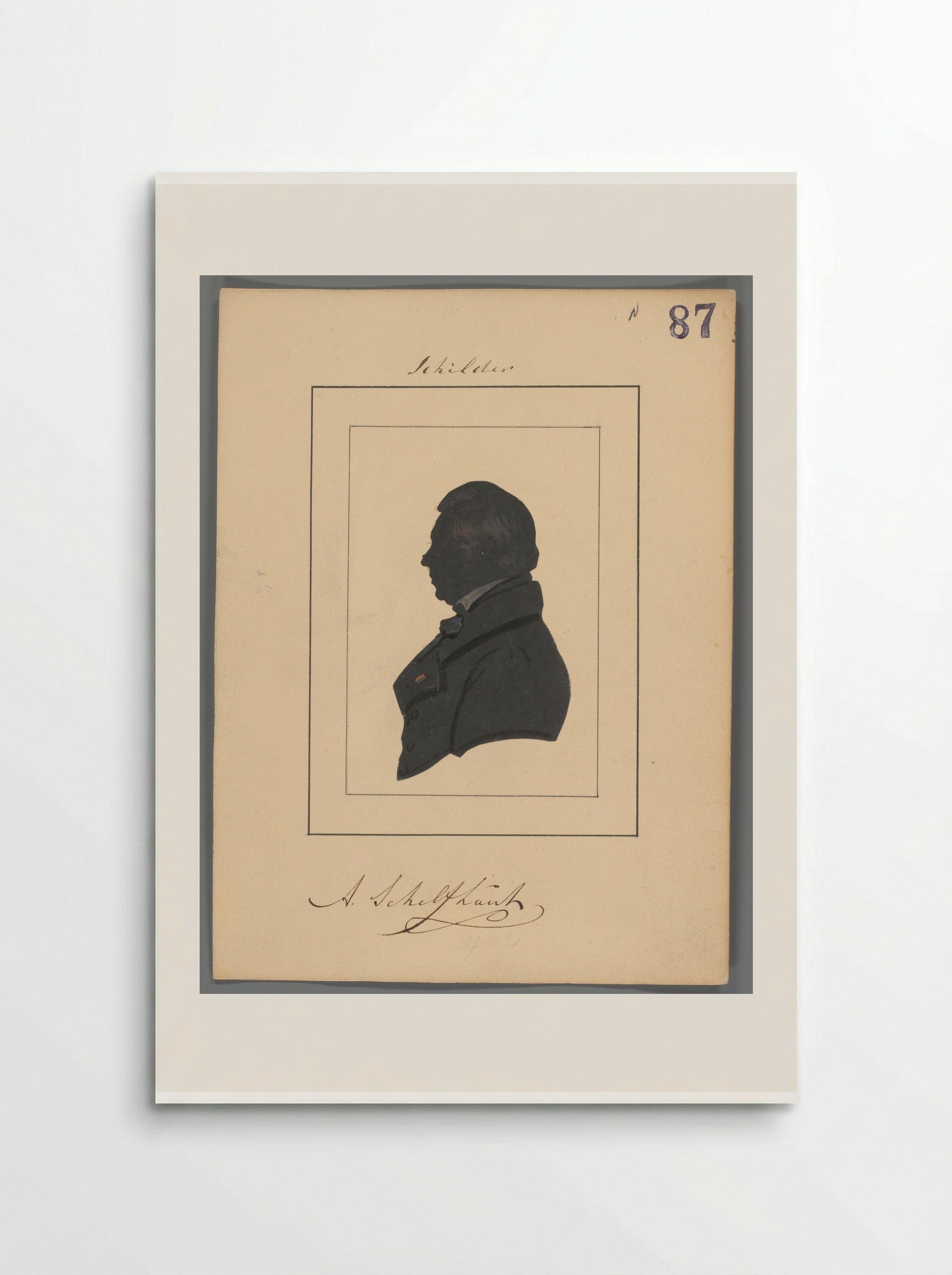 Silhouetportret van Andreas Schelfhout - Elisabeth Alida Haanen - Poster