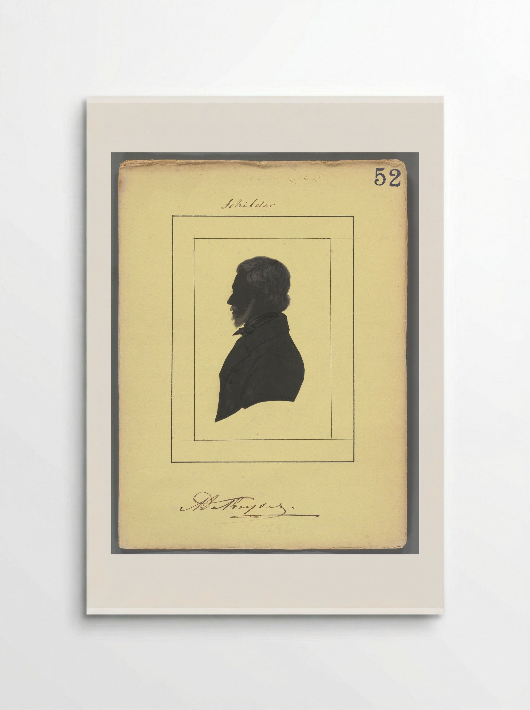 Silhouetportret van Nicaise De Keyser - Elisabeth Alida Haanen - Poster
