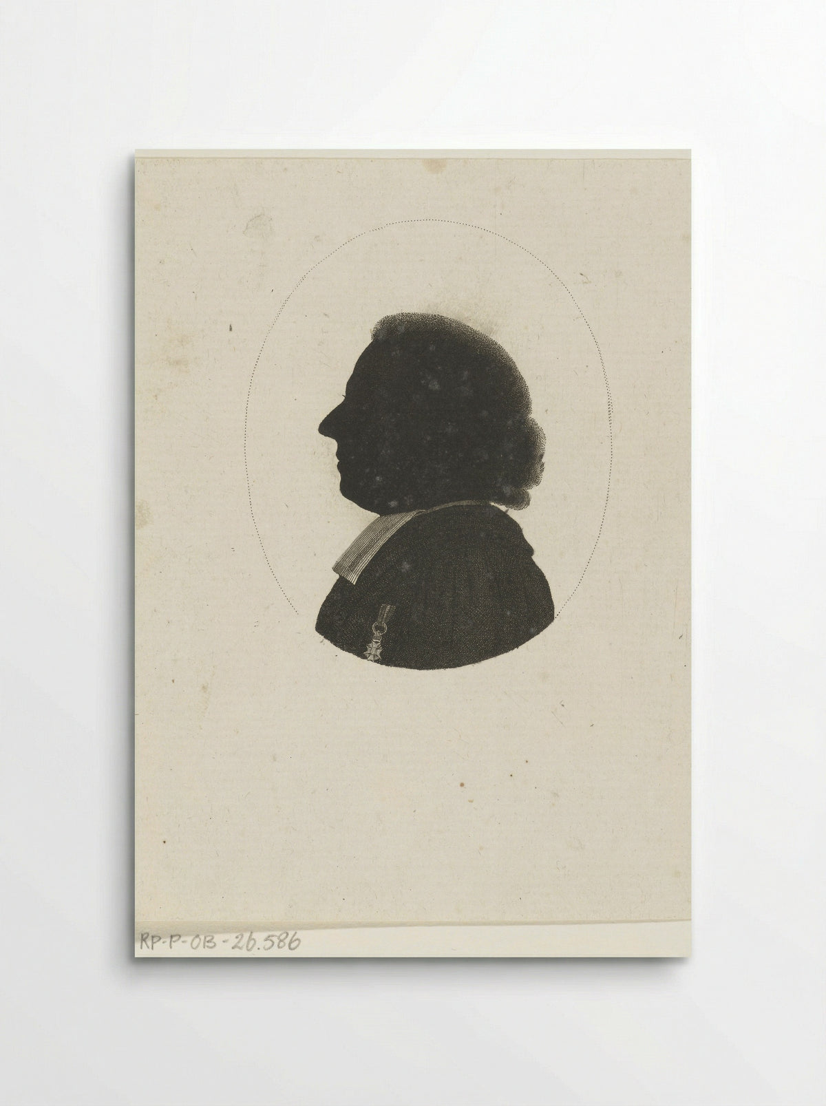 Silhouetportret van onbekende predikant - Johannes Christiaan Bendorp - Poster