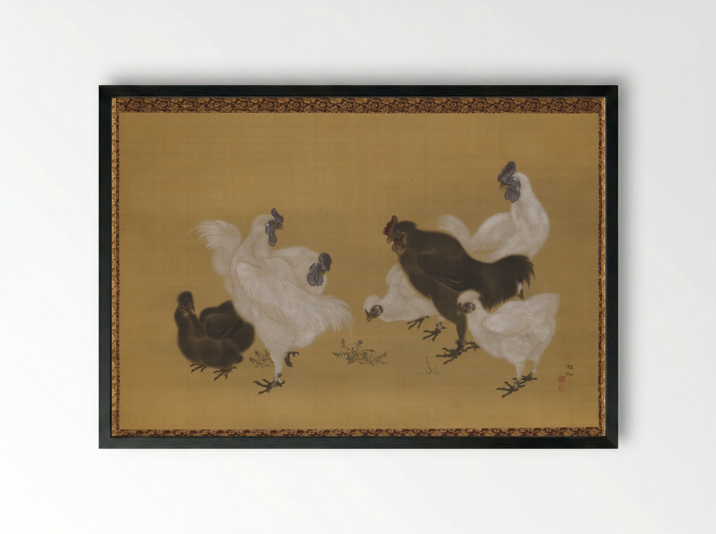 Silkies - Mori Sosen - Framed Print Black