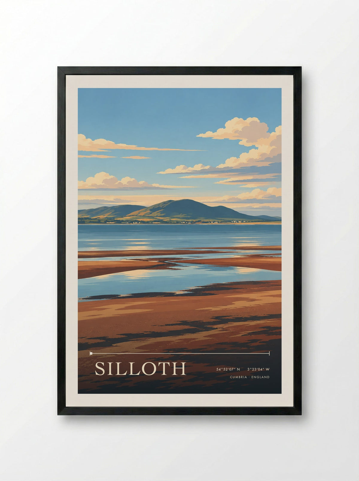 Silloth, Cumbria | Travel Poster - Framed Print Black