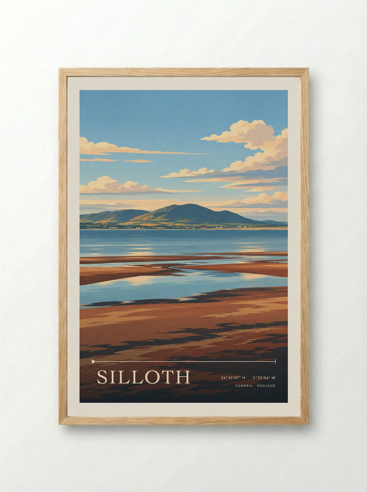 Silloth, Cumbria | Travel Poster - Framed Print Wood