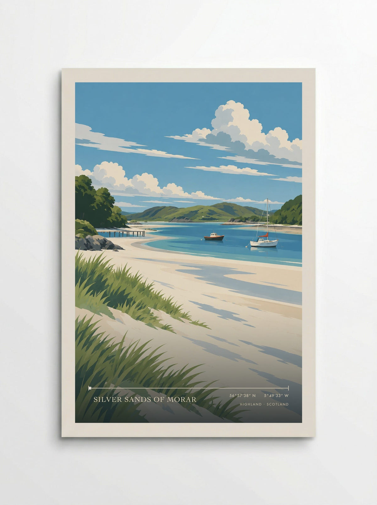 Silver Sands of Morar, Highland | Travel Poster - Poster