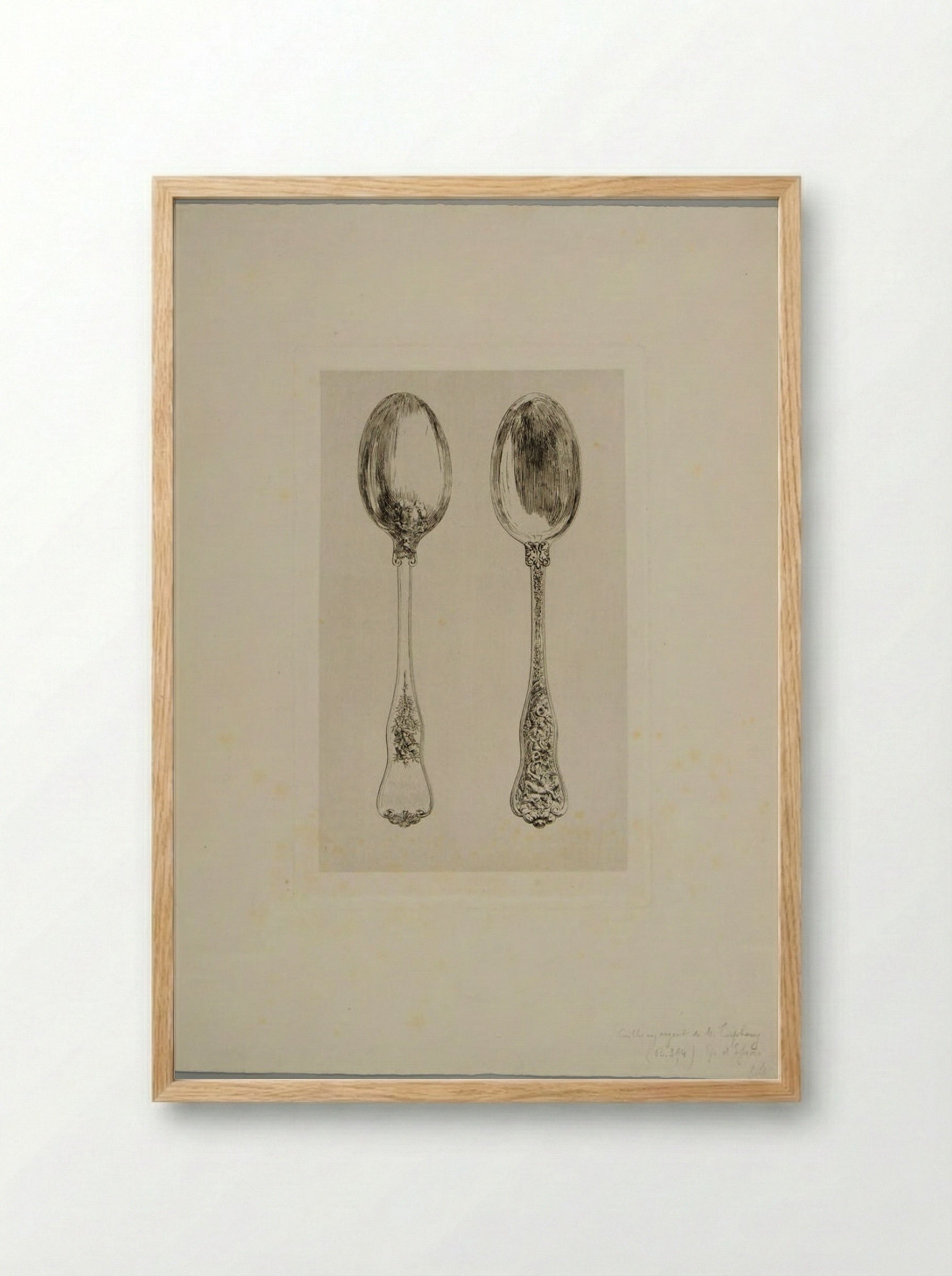 Silver Spoon, for M. Tiffany - Jules Ferdinand Jacquemart - Framed Print Wood