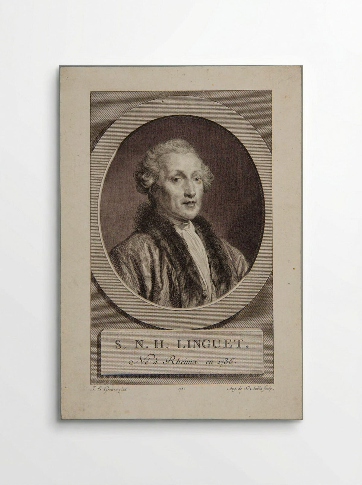 Simon-Nicholas Henri Linguet - Augustin de Saint-Aubin - Poster
