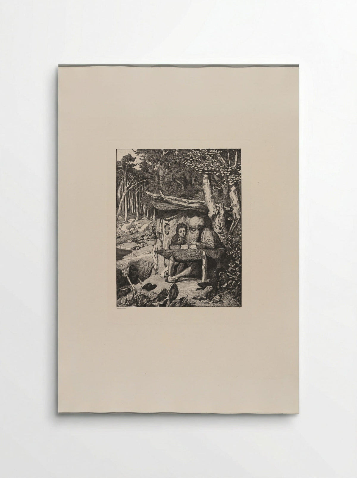 Simplicius' Writing Lesson - Max Klinger - Poster