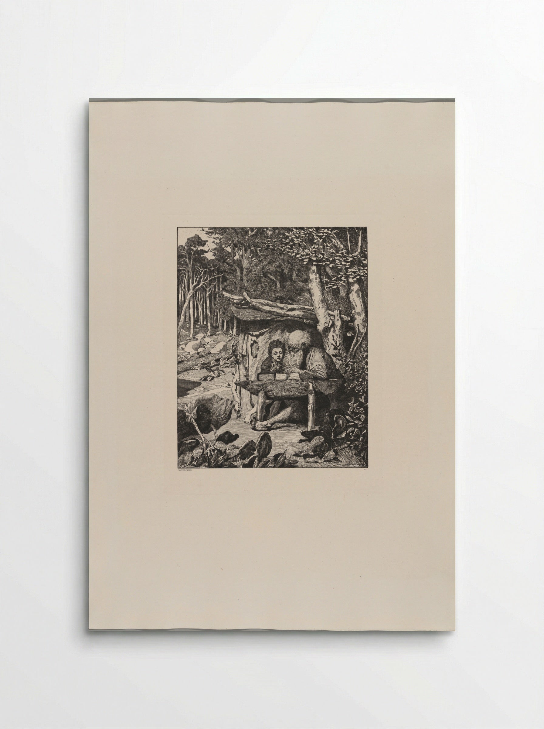 Simplicius' Writing Lesson - Max Klinger - Poster