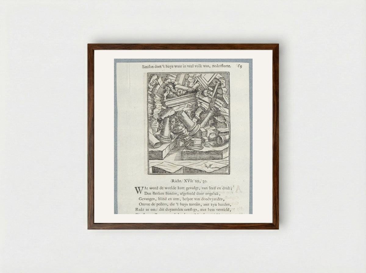 Simsons dood - Jan Klooster - Framed Print Dark Wood