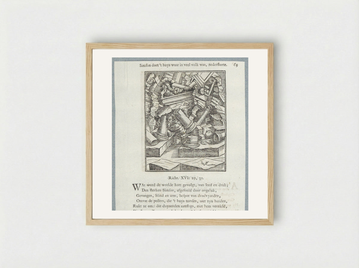 Simsons dood - Jan Klooster - Framed Print Wood