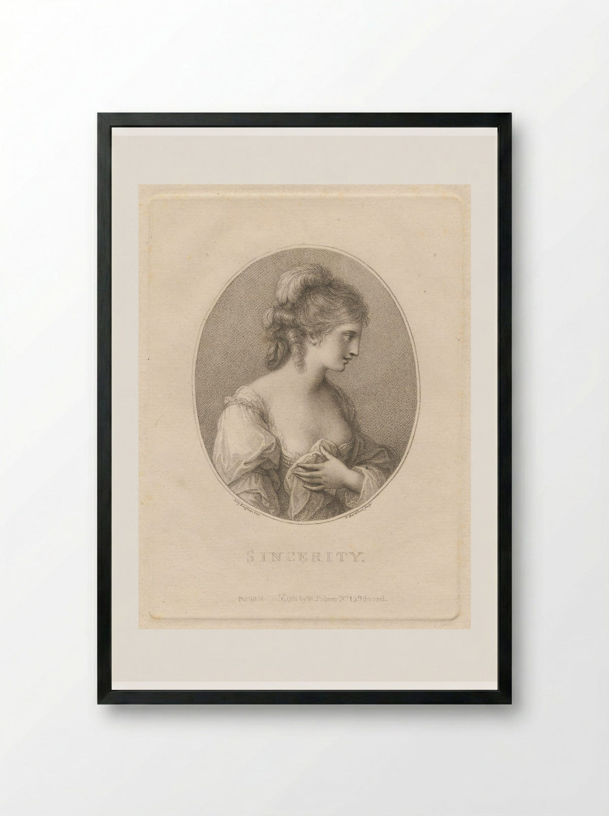 Sincerity - Francesco Bartolozzi - Framed Print Black