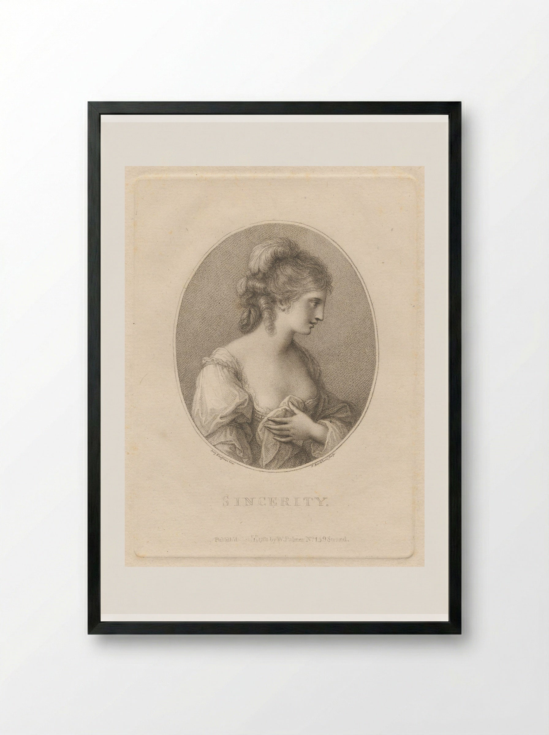Sincerity - Francesco Bartolozzi - Framed Print Black