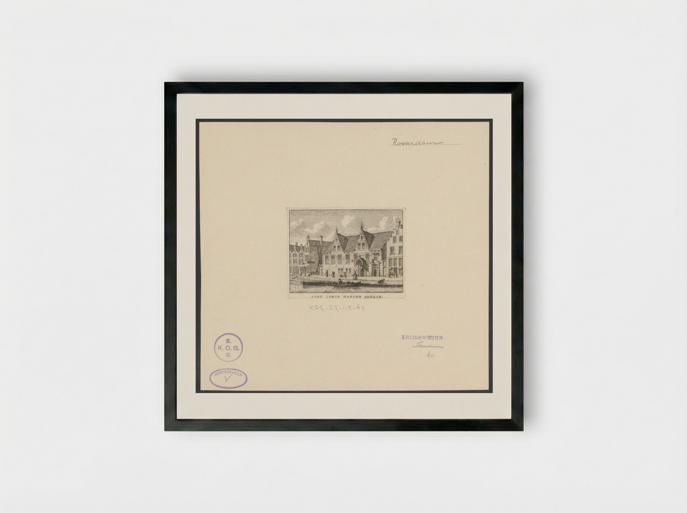 Sint-Jorisdoelen te Rotterdam - Carel Frederik Bendorp (I) - Framed Print Black