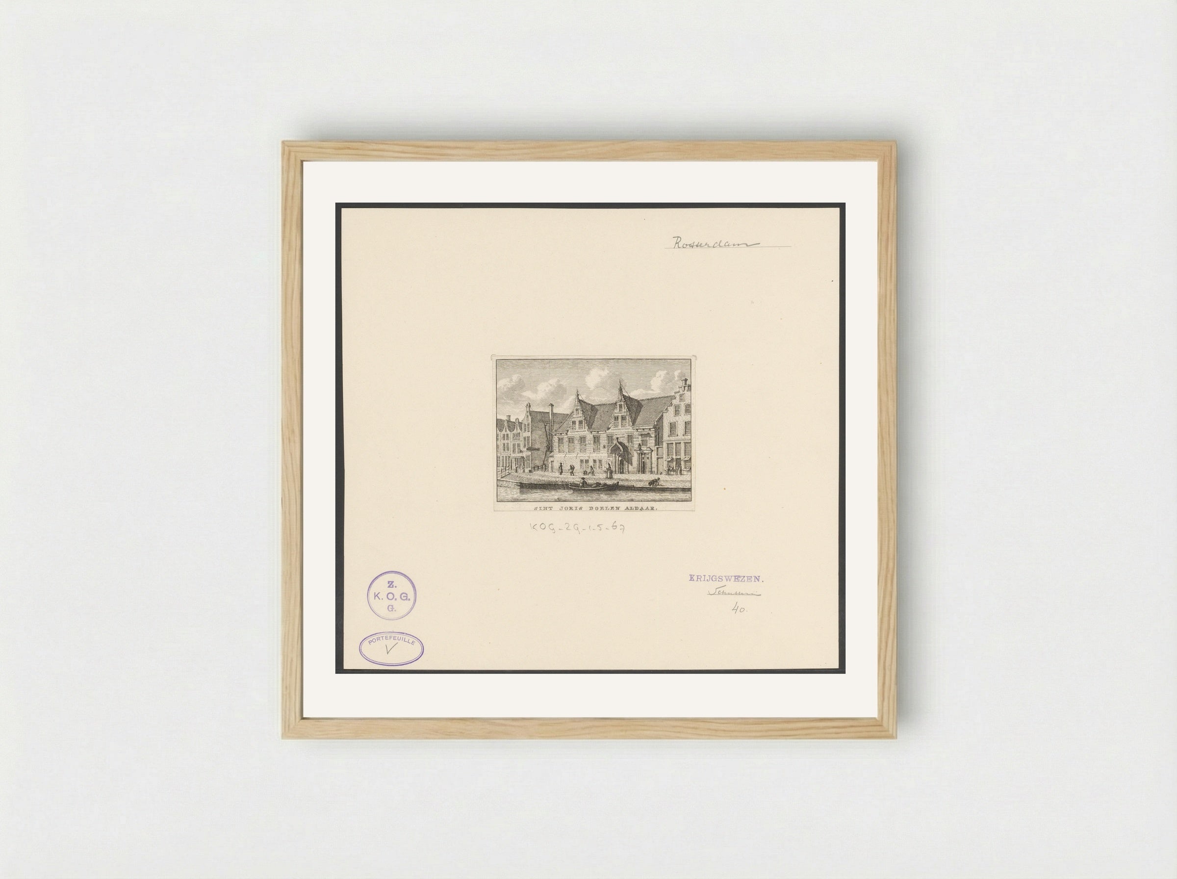 Sint-Jorisdoelen te Rotterdam - Carel Frederik Bendorp (I) - Framed Print Wood