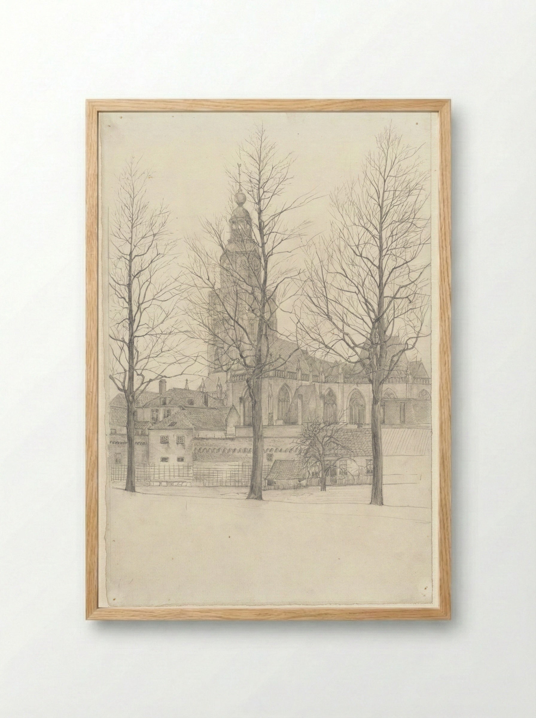 Sint Walburgskerk te Zutphen - Johanna Quirina van Regteren Altena - Framed Print Wood