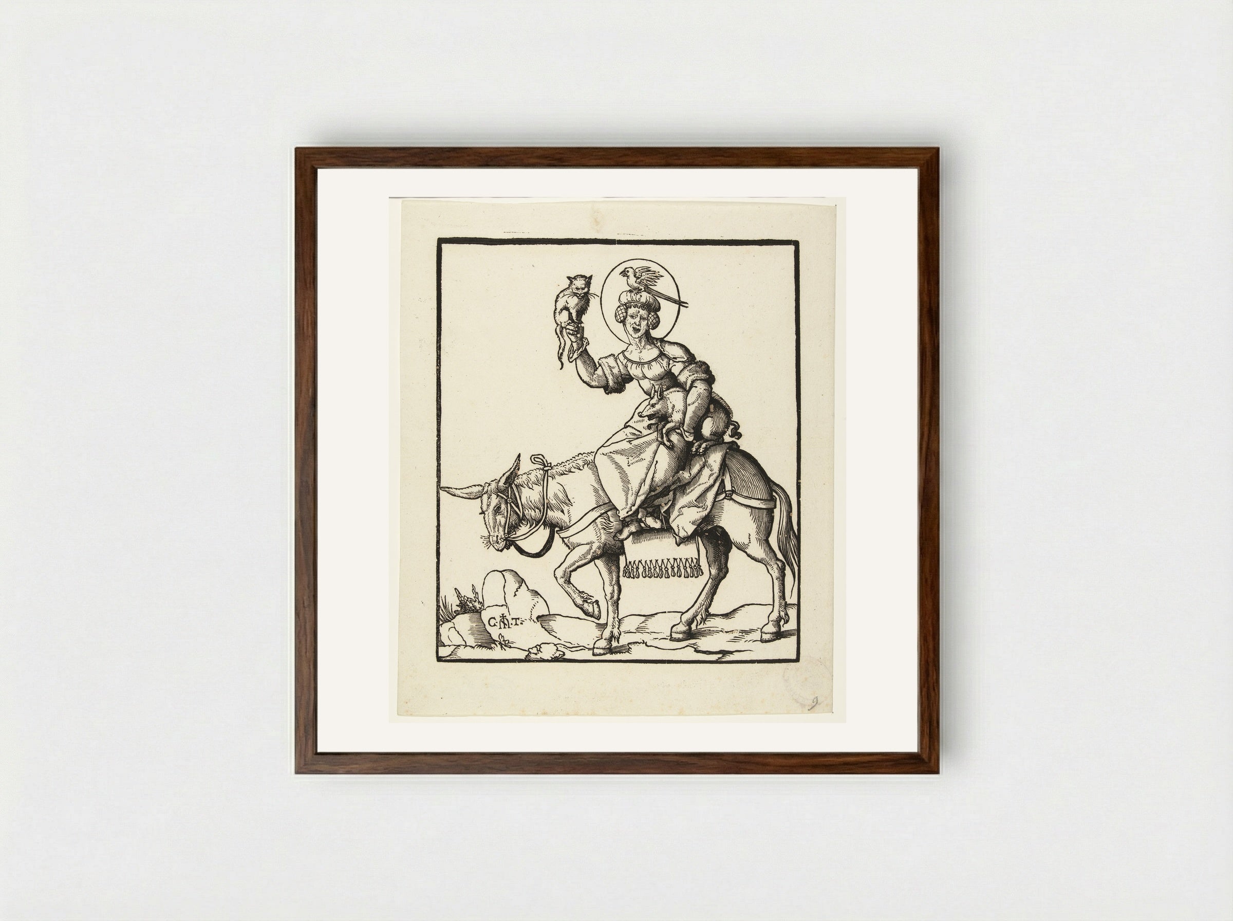 Sinte Aelwaer - Jan Ewoutsz. - Framed Print Dark Wood