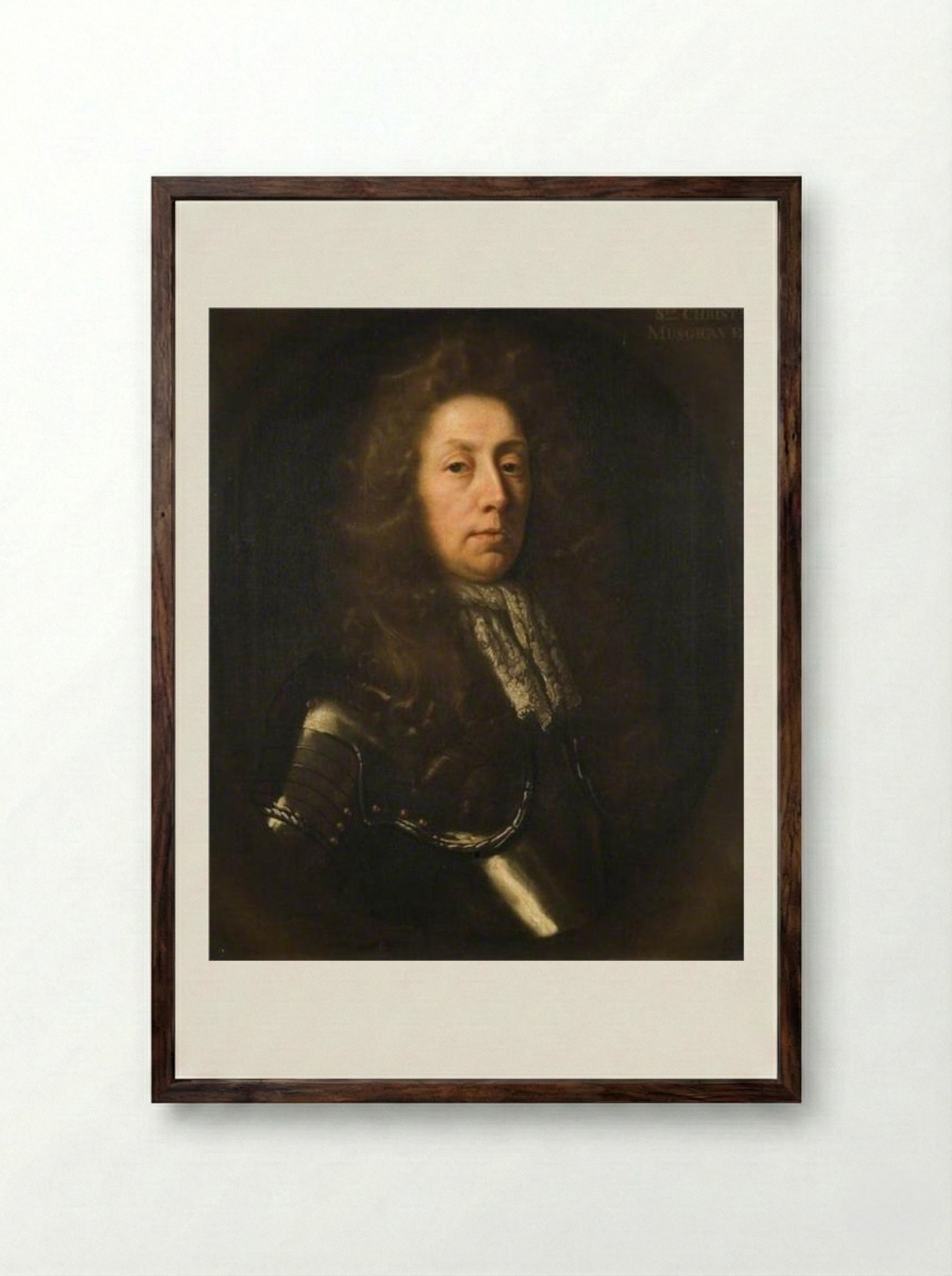 Sir Christopher Musgrave - John Riley - Framed Print Dark Wood