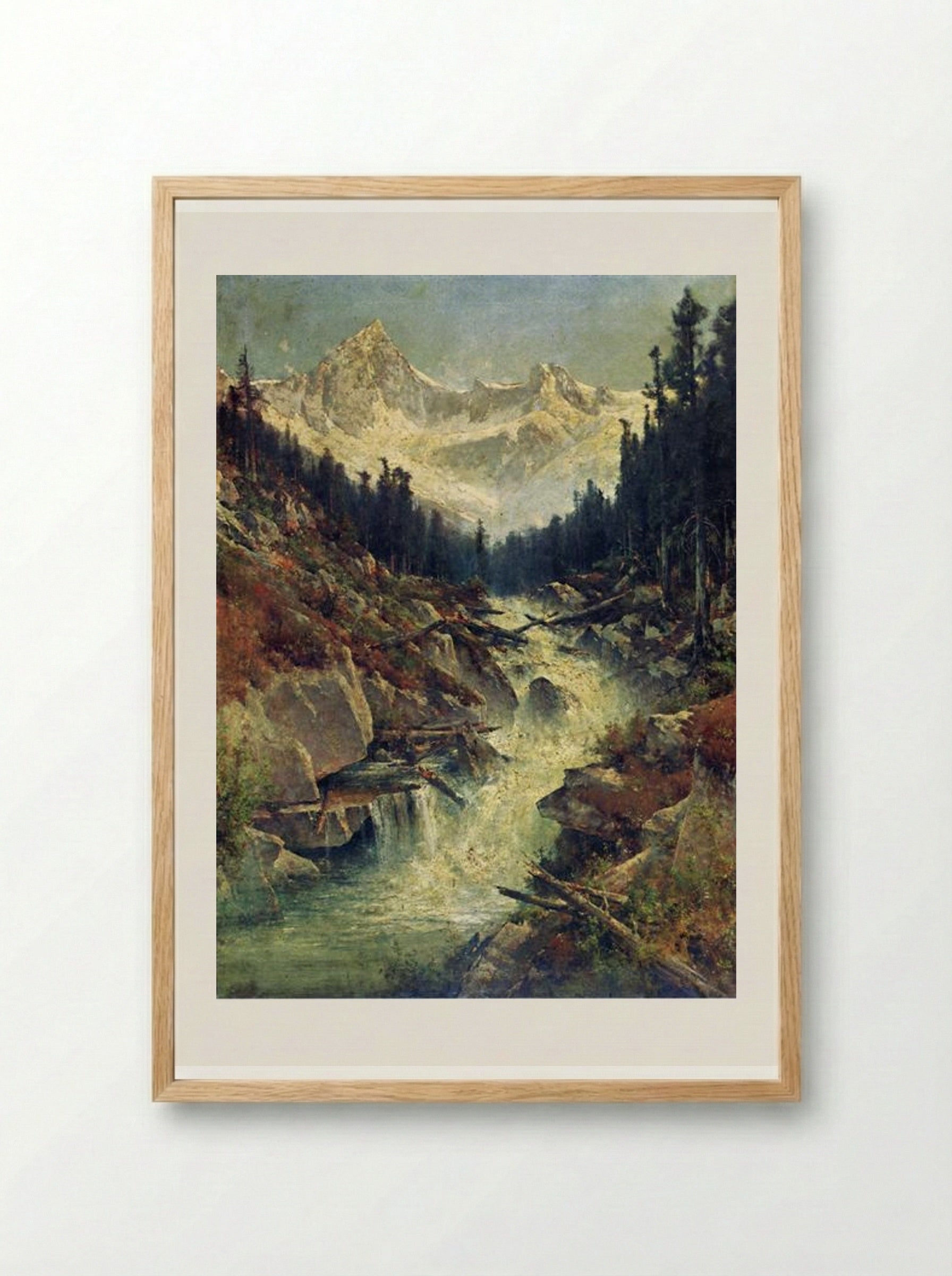 Sir Donald Peak and Selkirk Glacier, Canada - Thomas Hill - Framed Print Wood