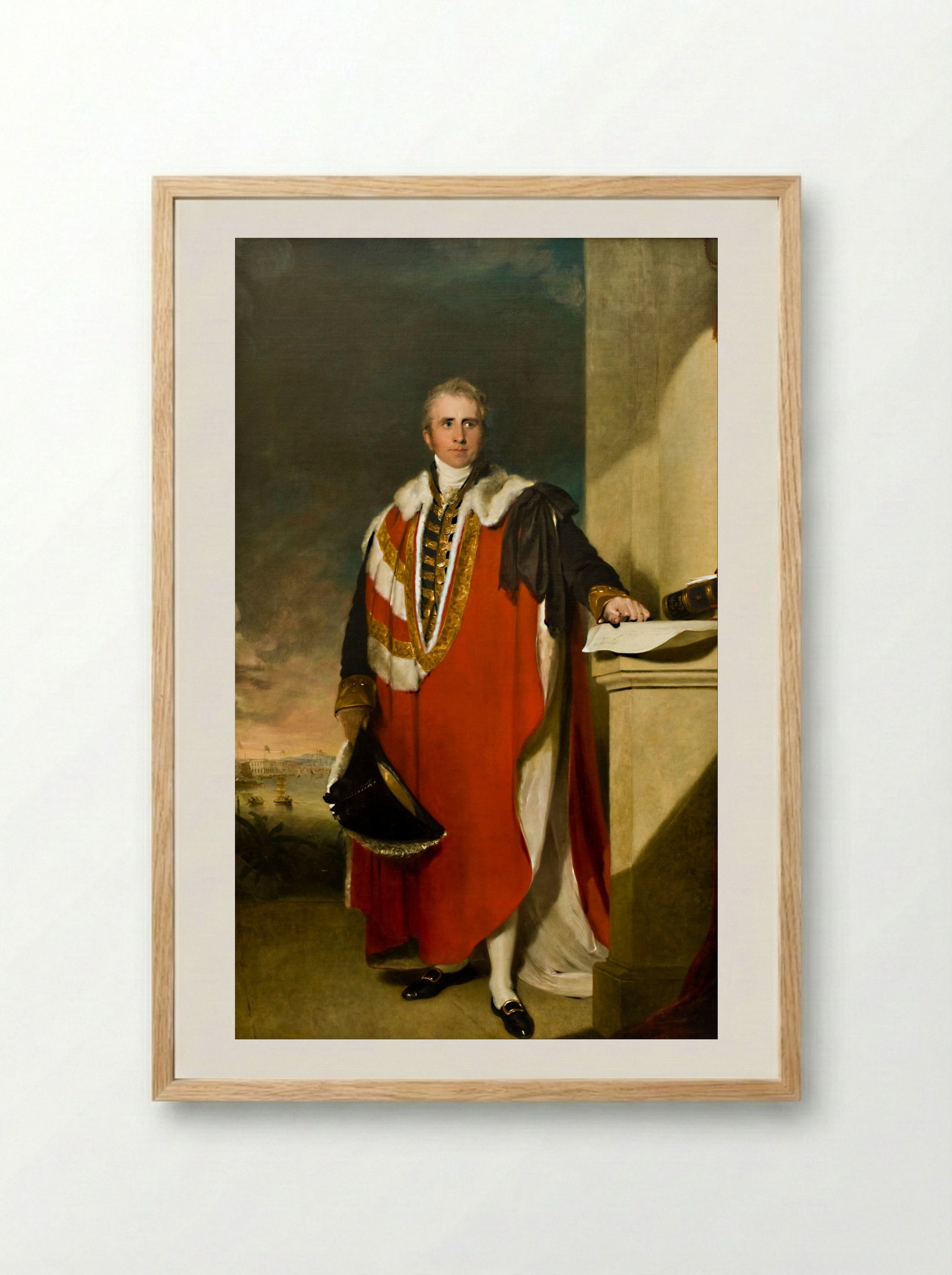 Sir Edward Pellew, 1st Viscount Exmouth - Sir Thomas Lawrence - Framed Print Wood