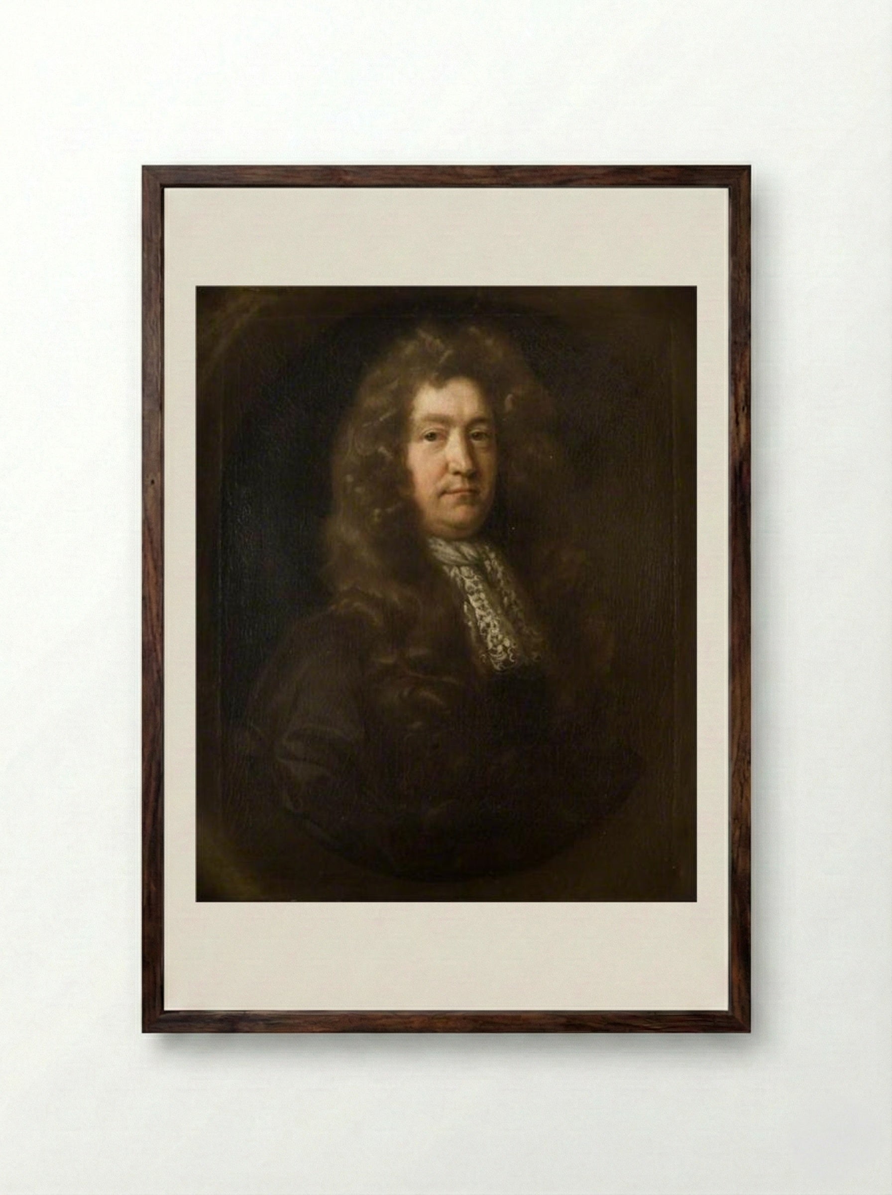 Sir Edward Waldo - John Riley - Framed Print Dark Wood