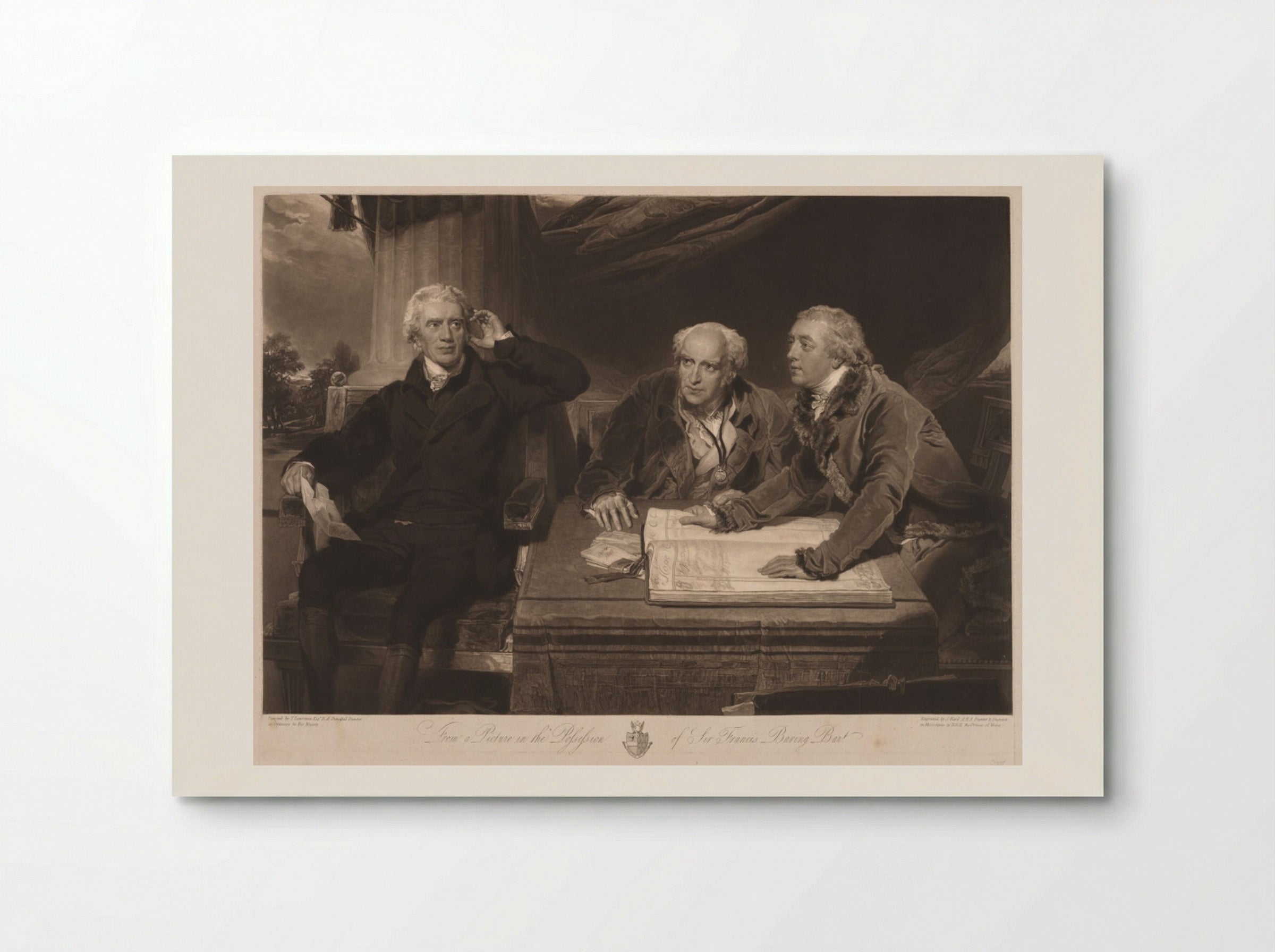 Sir Francis and John Baring and Charles Wall - James Ward - Poster