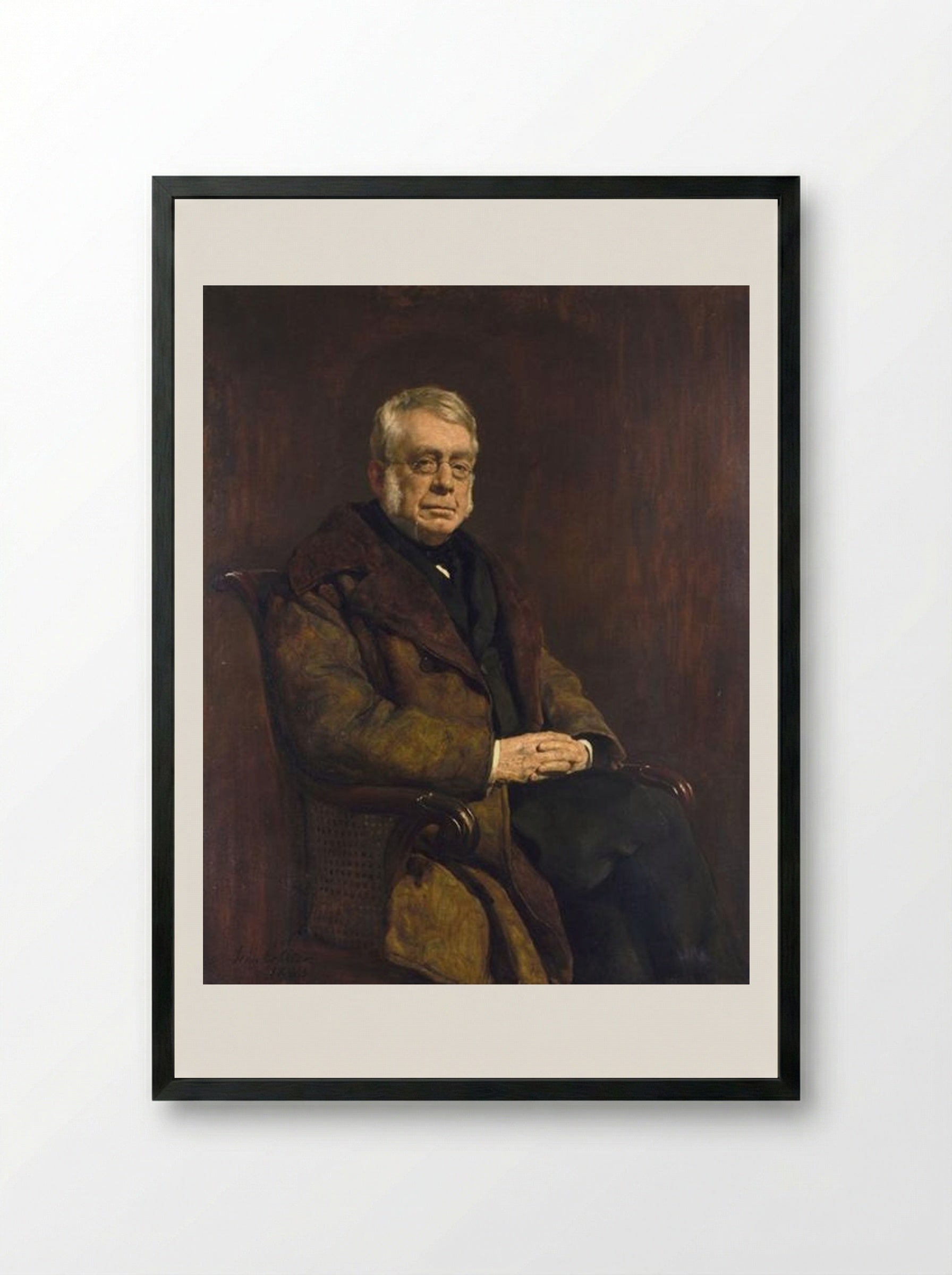 Sir George Biddell Airy - John Collier - Framed Print Black