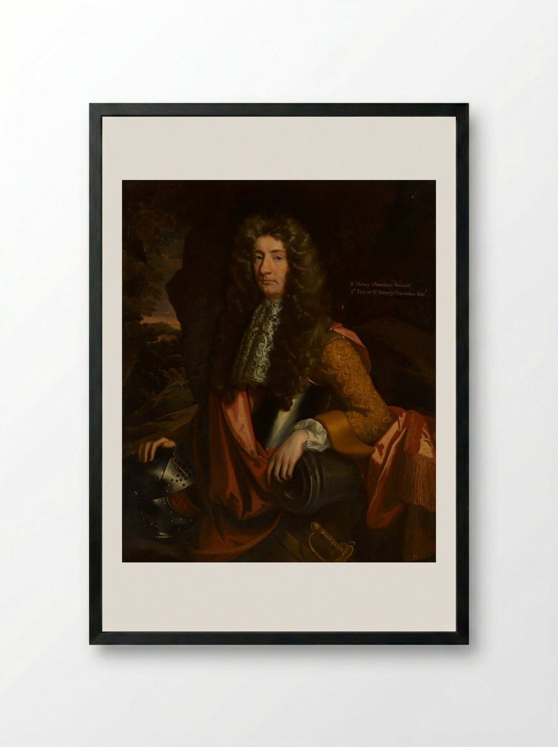 Sir Henry Oxenden, 2nd Baronet - John Riley - Framed Print Black
