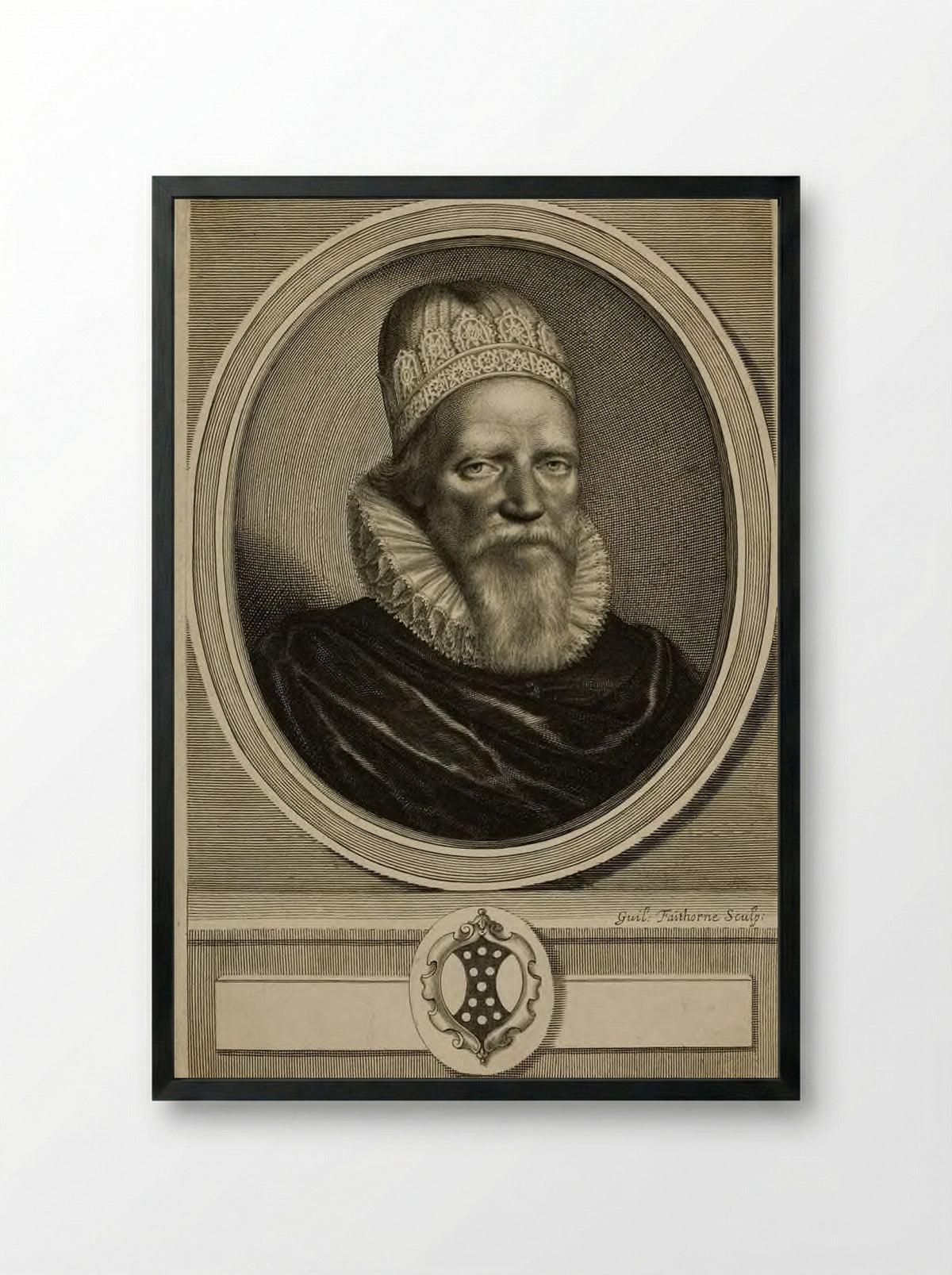 Sir Henry Spelman - William Faithorne the Elder - Framed Print Black