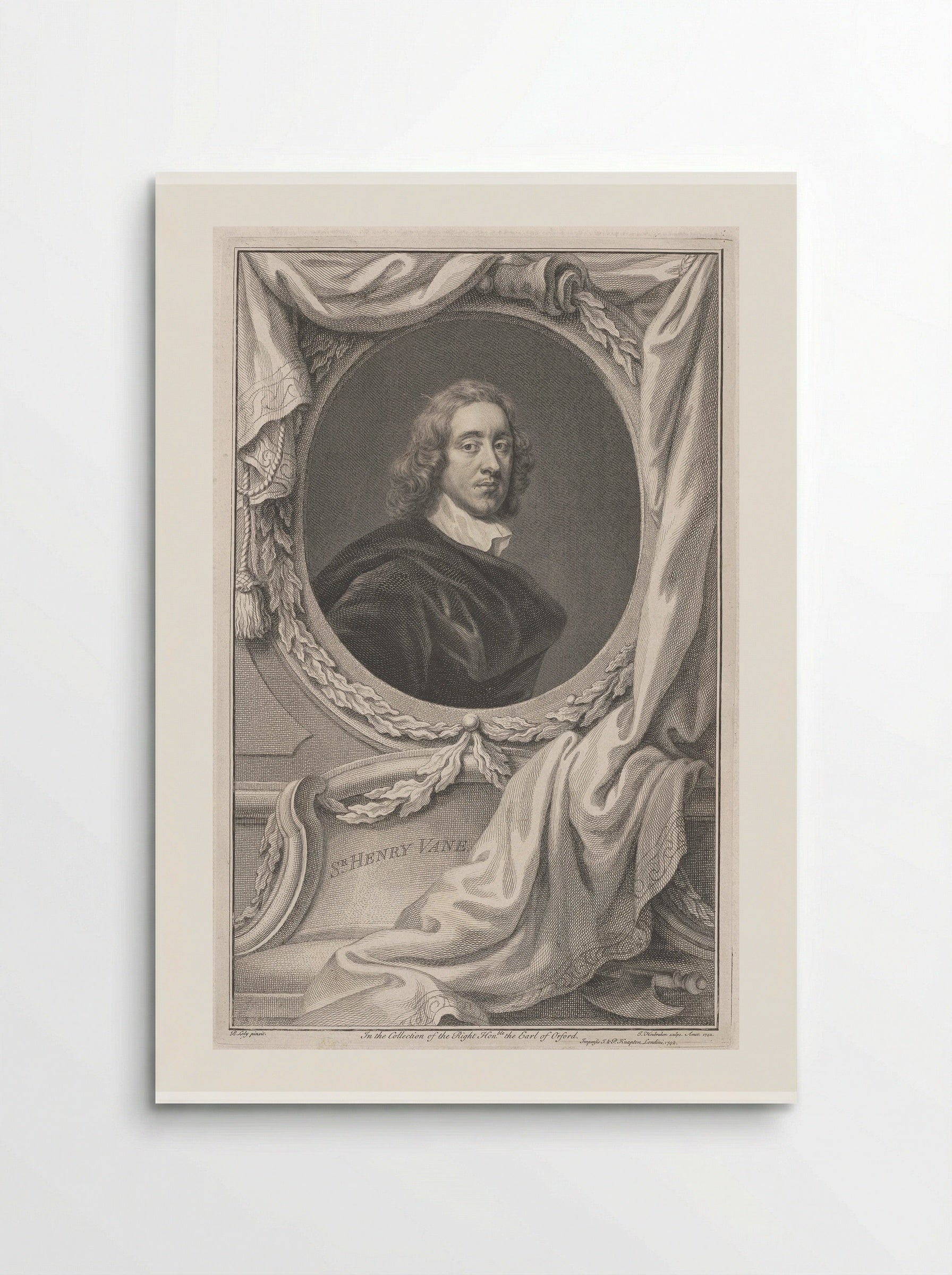 Sir Henry Vane - Jacobus Houbraken - Poster