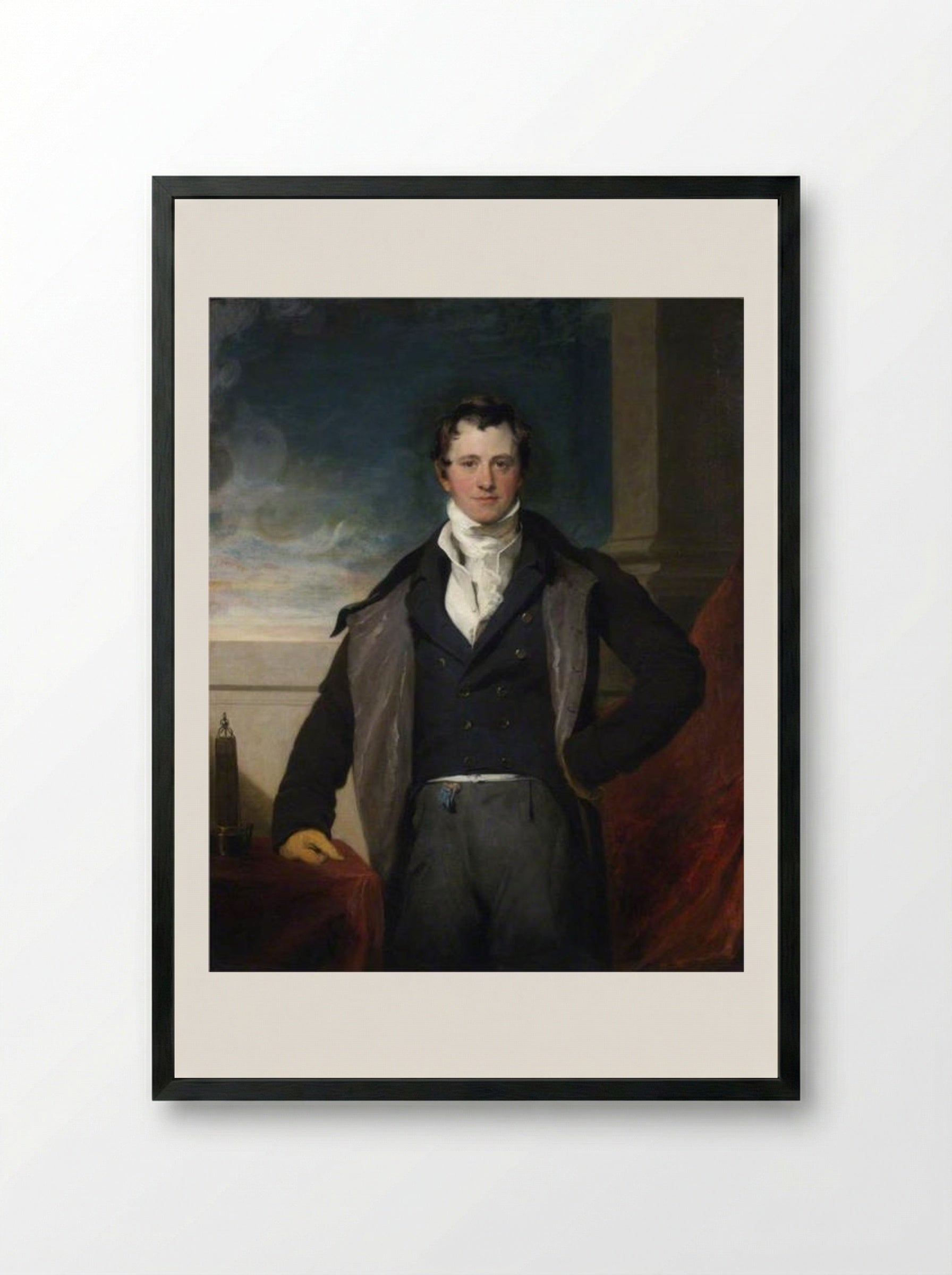 Sir Humphry Davy - Sir Thomas Lawrence - Framed Print Black