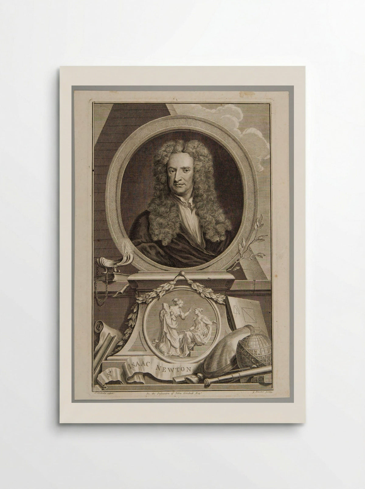 Sir Isaac Newton - Jacobus Houbraken - Poster