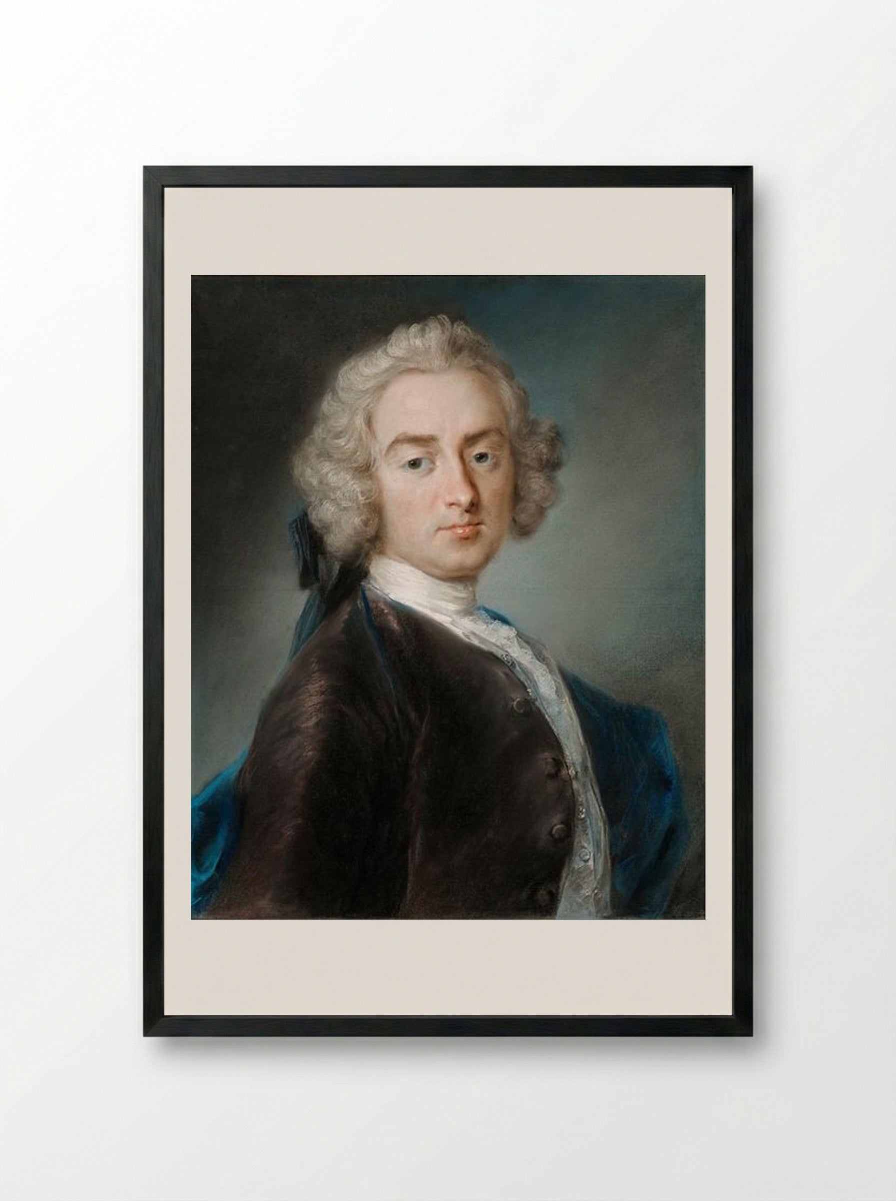 Sir James Gray, Second Baronet - Rosalba Carriera - Framed Print Black