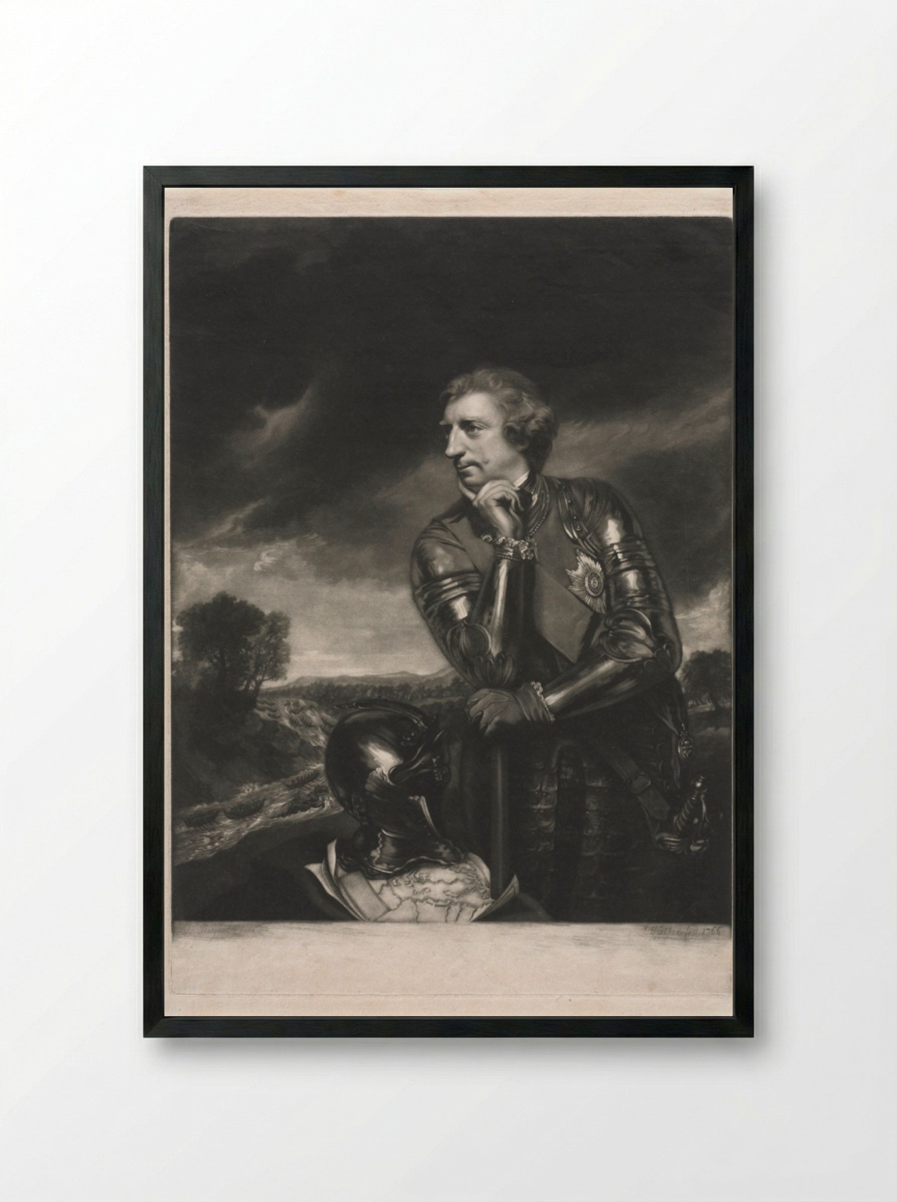 Sir Jeffrey Amherst - James Watson - Framed Print Black