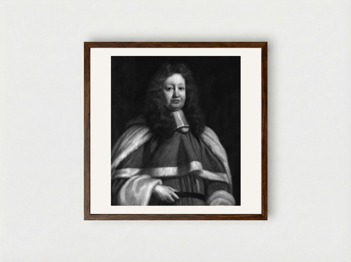 Sir John Powell - John Riley - Framed Print Dark Wood