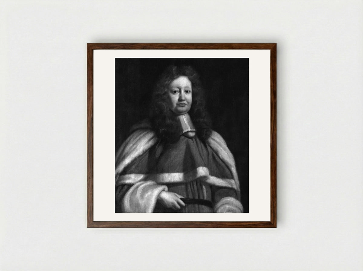 Sir John Powell - John Riley - Framed Print Dark Wood