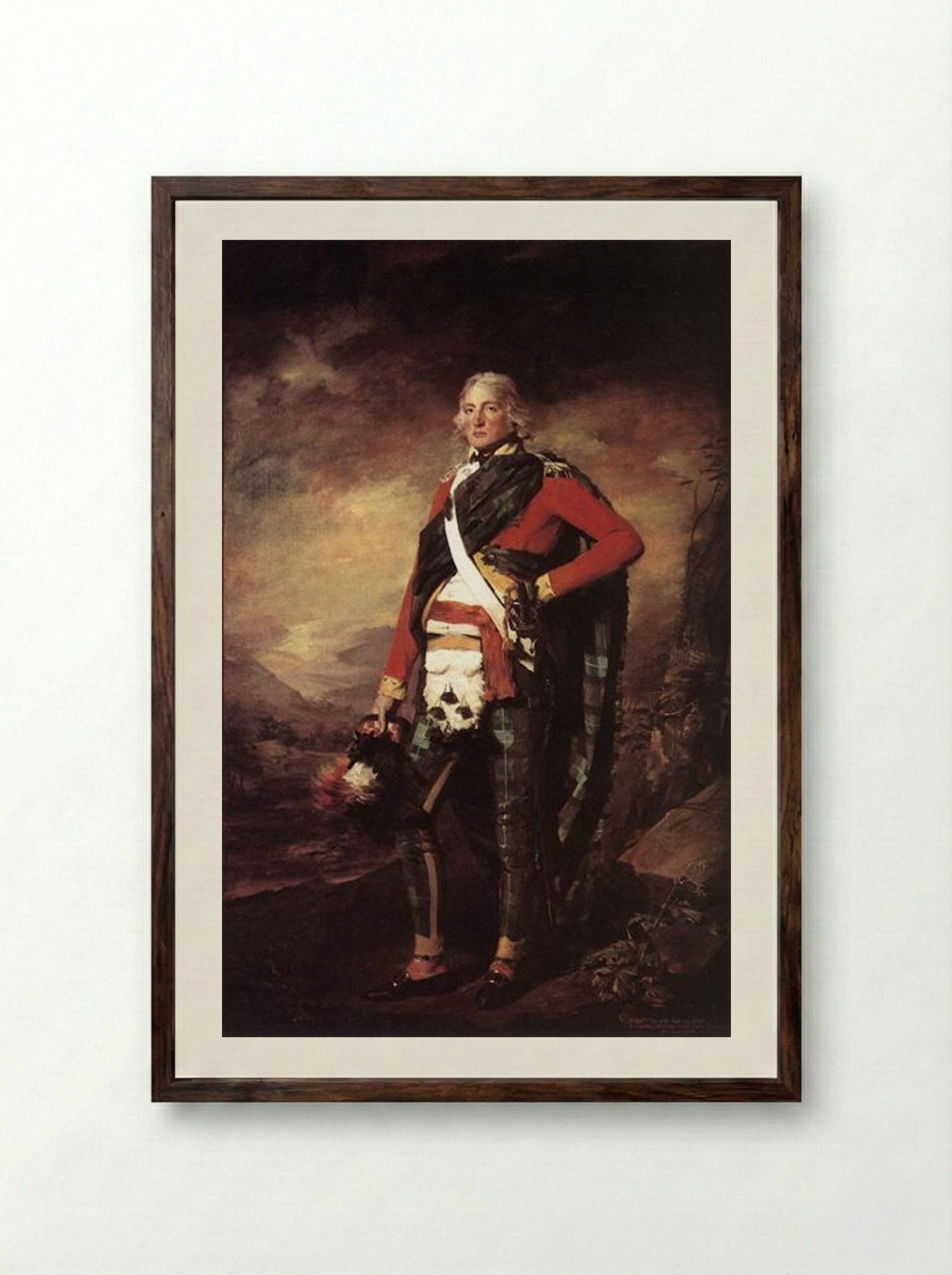 Sir John Sinclair of Ulbster - Henry Raeburn - Framed Print Dark Wood