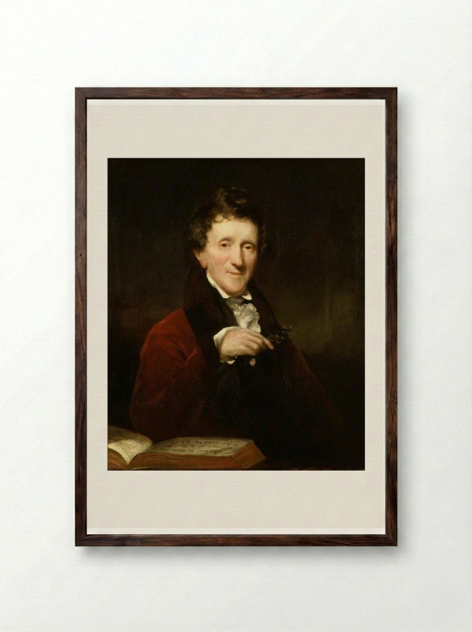 Sir John Soane - John Jackson - Framed Print Dark Wood