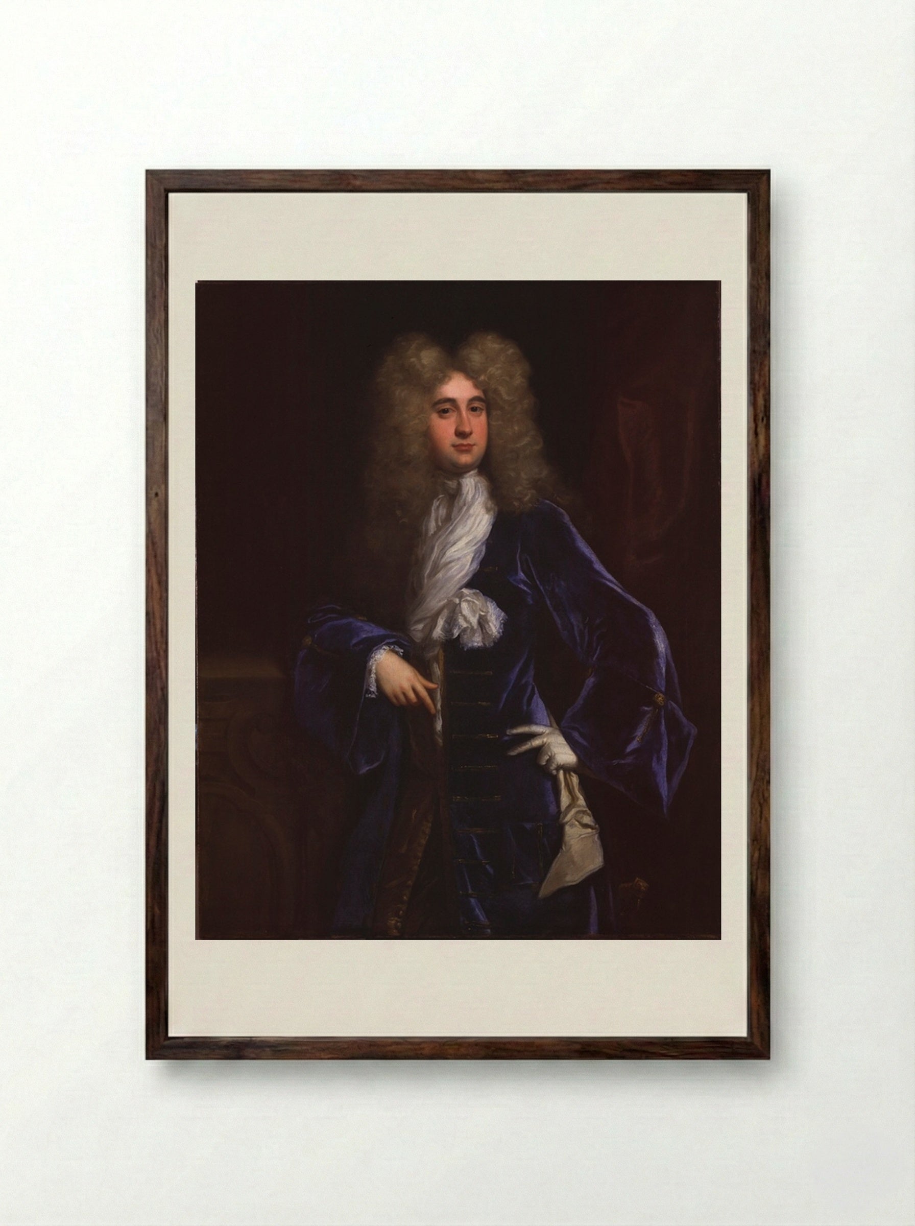Sir Matthew Holworthy - Sir Godfrey Kneller - Framed Print Dark Wood
