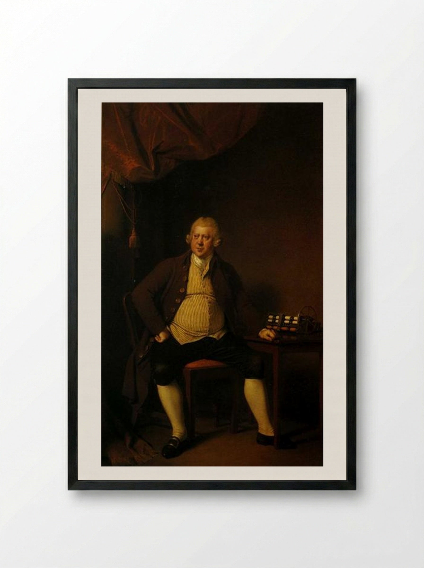 Sir Richard Arkwright - Joseph Wright - Framed Print Black