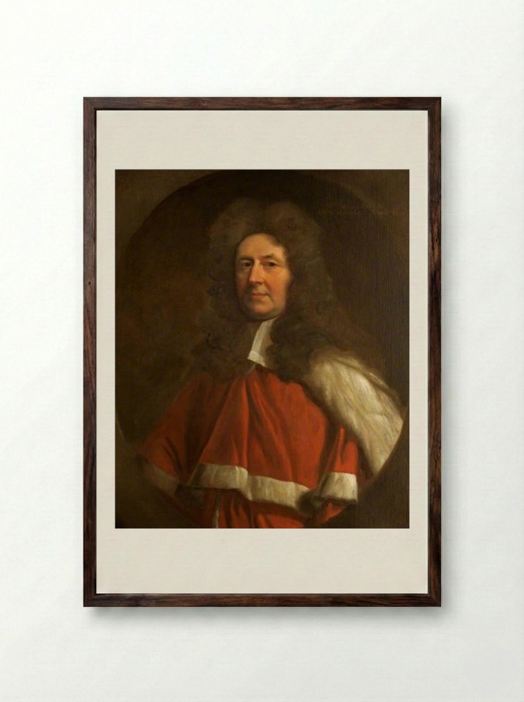 Sir Samuel Eyre - John Riley - Framed Print Dark Wood
