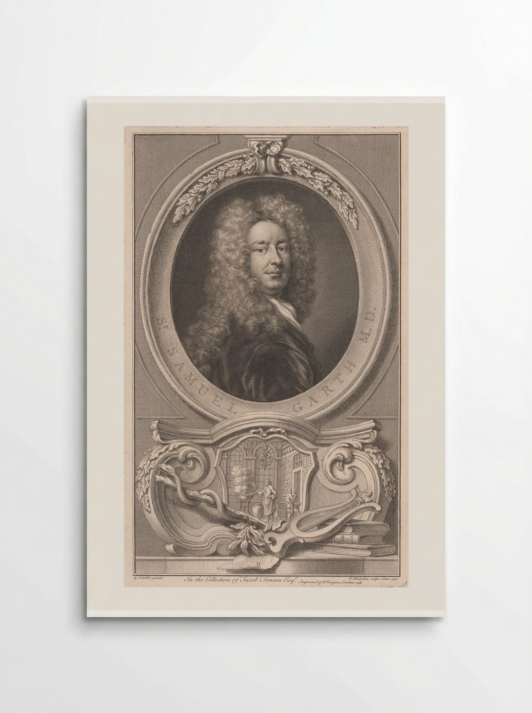 Sir Samuel Garth - Jacobus Houbraken - Poster