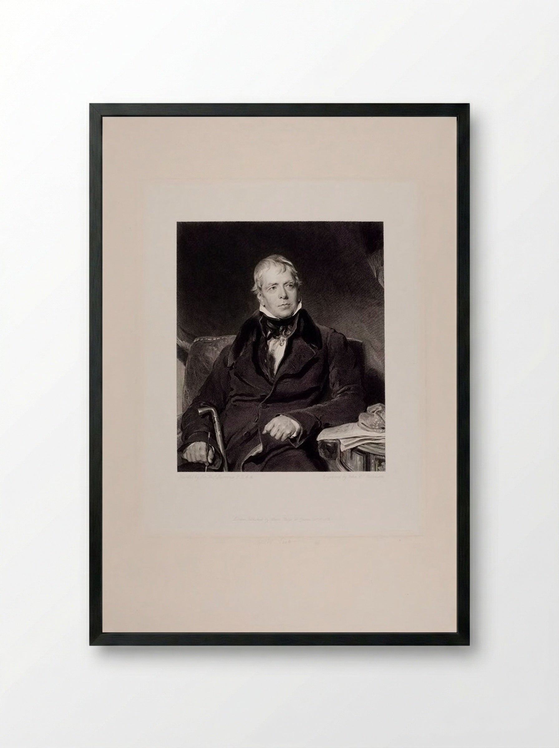 Sir Walter Scott - John Henry Robinson - Framed Print Black