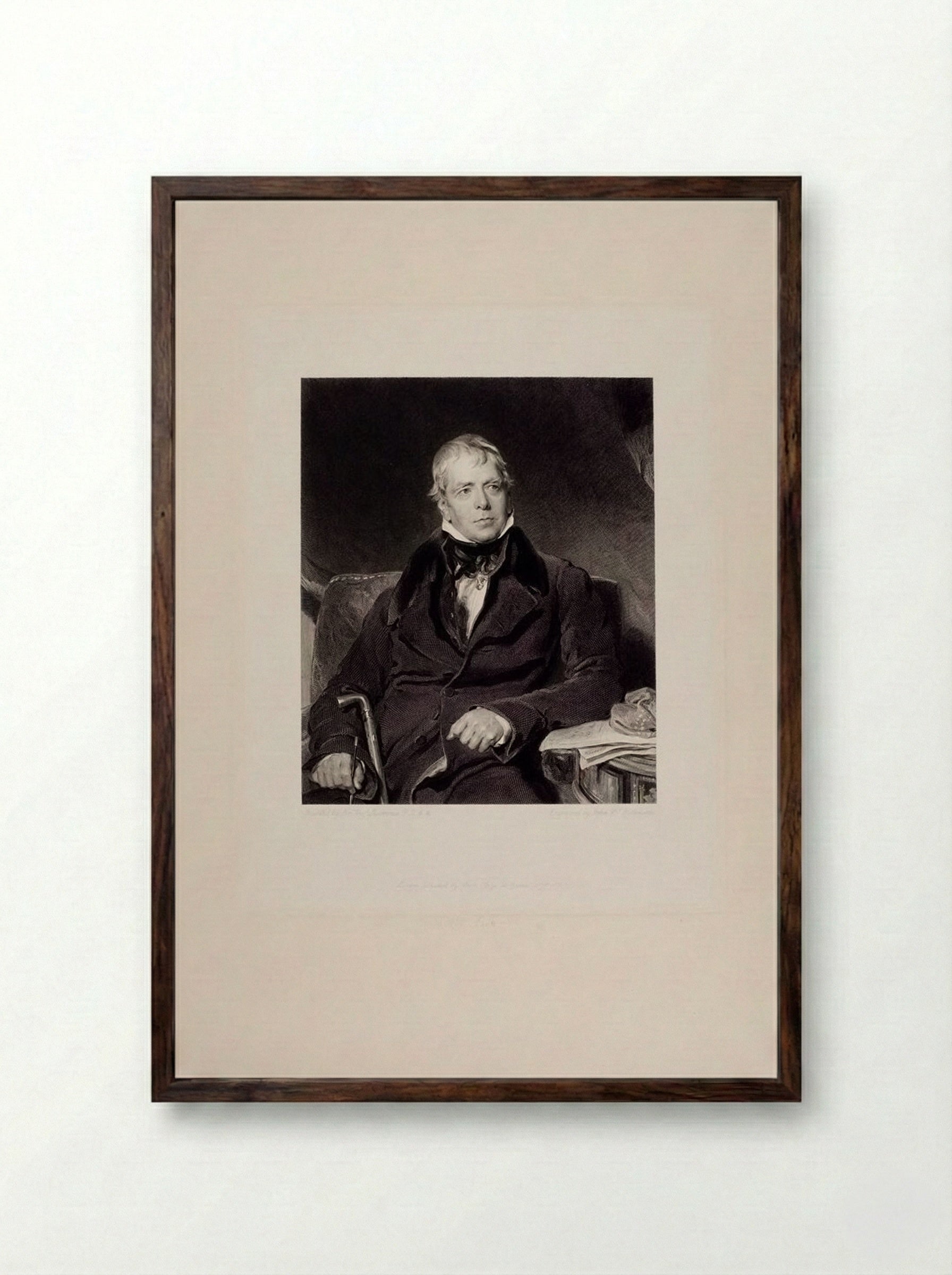 Sir Walter Scott - John Henry Robinson - Framed Print Dark Wood